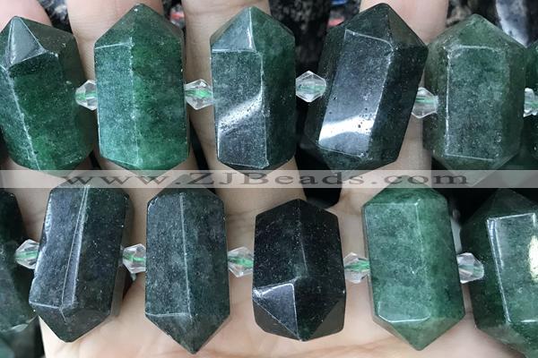 NUGG77 15 inches 12*23mm - 15*30mm faceted nuggets jade gemstone beads