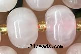 PUMP03 15 inches 9*12mm pumpkin rose quartz beads