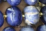 PUMP07 15 inches 9*12mm pumpkin sodalite gemstone beads