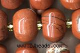 PUMP08 15 inches 9*12mm pumpkin red jasper beads