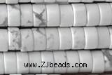 ROND03 15 inches 2*4mm heishi white howlite beads