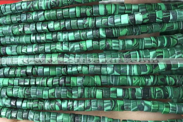 ROND101 15 inches 2*4mm heishi synthetic malachite gemstone beads