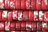 ROND106 15 inches 2*4mm heishi synthetic sea sediment jasper beads