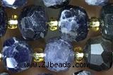 ROND144 15 inches 6*8mm faceted rondelle iolite gemstone beads