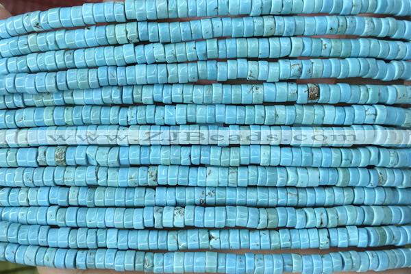 ROND15 15 inches 2*4mm heishi turquoise gemstone beads