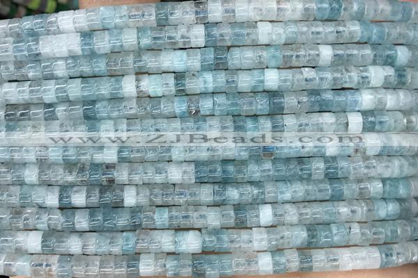 ROND17 15 inches 2*4mm heishi aquamarine gemstone beads