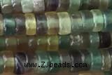 ROND33 15 inches 2*4mm heishi fluorite gemstone beads