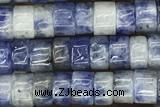ROND42 15 inches 2*4mm heishi blue spot stone beads