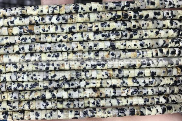 ROND45 15 inches 2*4mm heishi dalmatian jasper gemstone beads