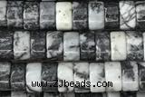 ROND47 15 inches 2*4mm heishi black water jasper gemstone beads