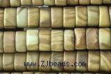 ROND49 15 inches 2*4mm heishi wooden jasper gemstone beads