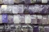 ROND52 15 inches 2*4mm heishi dogtooth amethyst gemstone beads