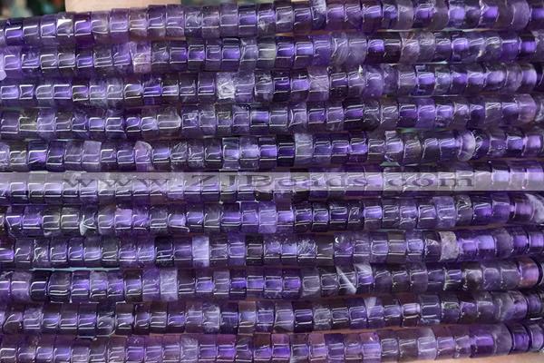 ROND53 15 inches 2*4mm heishi amethyst gemstone beads