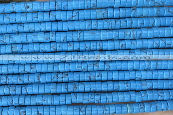 ROND56 15 inches 2*4mm heishi synthetic turquoise gemstone beads