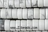 ROND72 15 inches 2*4mm heishi white howlite gemstone beads