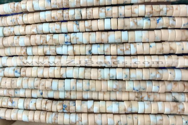ROND95 15 inches 2*4mm heishi synthetic serpentine jasper beads