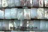 ROND96 15 inches 2*4mm heishi synthetic serpentine jasper beads