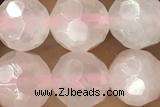 ROSE01 15 inches 8mm faceted round rose quartz gemstone beads