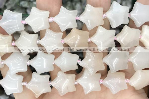 STAR03 15 inches 16mm star pink aventurine gemstone beads