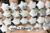 STAR04 15 inches 16mm star white crazy lace agate beads