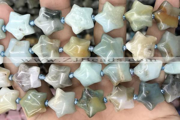 STAR10 15 inches 16mm star amazonite gemstone beads