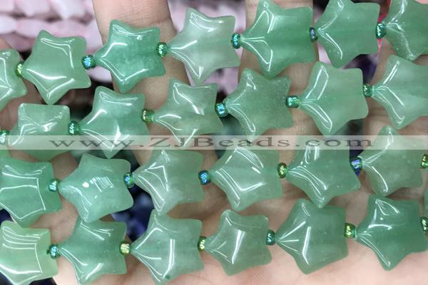 STAR14 15 inches 16mm star green aventurine gemstone beads