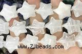 STAR30 15 inches 20mm star white crystal gemstone beads