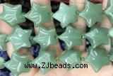 STAR33 15 inches 20mm star green aventurine gemstone beads