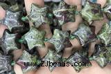 STAR37 15 inches 20mm star dragon blood jasper beads