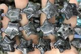 STAR38 15 inches 20mm star black labradorite beads