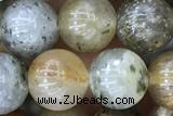 SUNS02 15 inches 8mm round silver sunstone gemstone beads