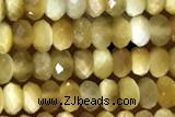 TIGE09 15 inches 2*4mm faceted rondelle golden tiger eye beads