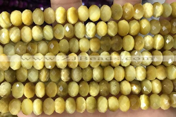 TIGE10 15 inches 5*8mm faceted rondelle golden tiger eye beads