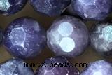 TPUR01 15 inches 8mm faceted round Chinese tourmaline beads