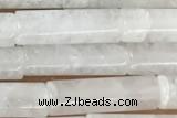 TUBE02 15 inches 4*13mm tube white jade gemstone beads