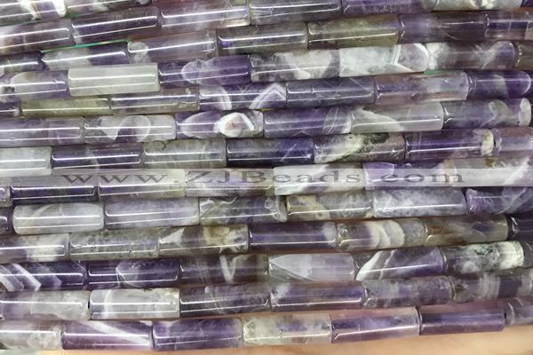 TUBE11 15 inches 4*13mm tube dogtooth amethyst gemstone beads