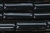 TUBE42 15 inches 4*13mm tube black agate gemstone beads