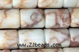 TUBE47 15 inches 6*8mm tube jasper gemstone beads