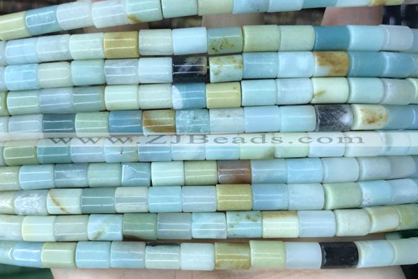 TUBE49 15 inches 6*8mm tube amazonite gemstone beads