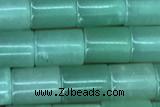 TUBE51 15 inches 6*8mm tube green aventurine gemstone beads