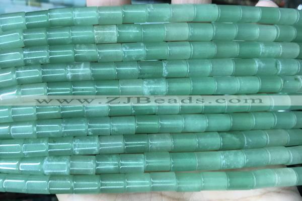 TUBE51 15 inches 6*8mm tube green aventurine gemstone beads