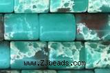TUBE54 15 inches 6*8mm tube synthetic sea sediment jasper gemstone beads