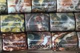 TUBE56 15 inches 6*8mm tube leopard skin jasper gemstone beads