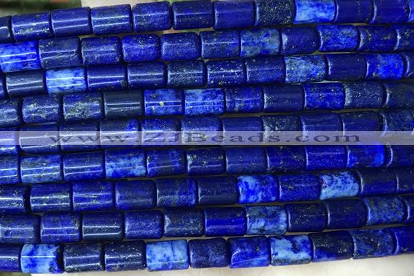 TUBE59 15 inches 6*8mm tube dyed lapis lazuli gemstone beads