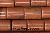 TUBE61 15 inches 6*8mm tube red jasper gemstone beads