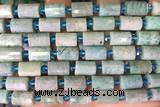 TUBE72 15 inches 8*12mm faceted tube amazonite gemstone beads