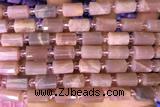 TUBE74 15 inches 8*12mm faceted tube moostone gemstone beads