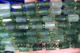 TUBE75 15 inches 8*12mm faceted tube strawberry quartz beads