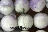 TURQ02 15 inches 6mm round purple howlite turquoise beads