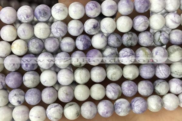 TURQ02 15 inches 6mm round purple howlite turquoise beads